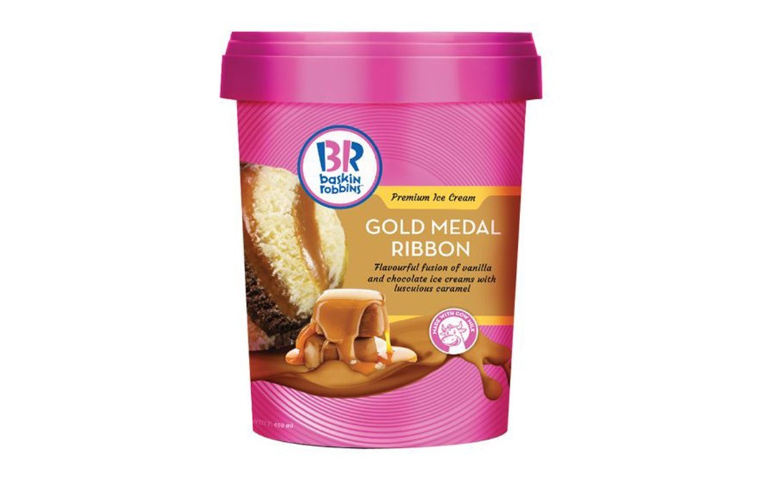 Baskin Robbins Premium Ice Cream Gold Medal Ribbon   Pack  450 millilitre